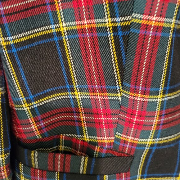 TOMMY HILFIGER PLAID BLAZER TAILORED FIT SZ 10 - Picture 6 of 12